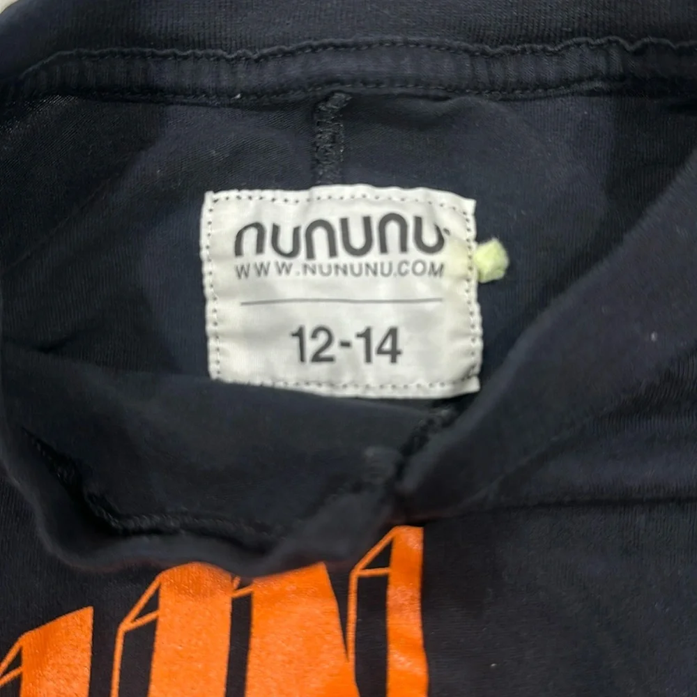 Nunu Black Graphic T-Shirt with Bold Text